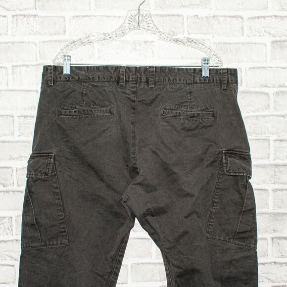 MSGM Cropped Cargo Pants Gray Cotton Made in Italy Size 54 - Picture 6 of 12